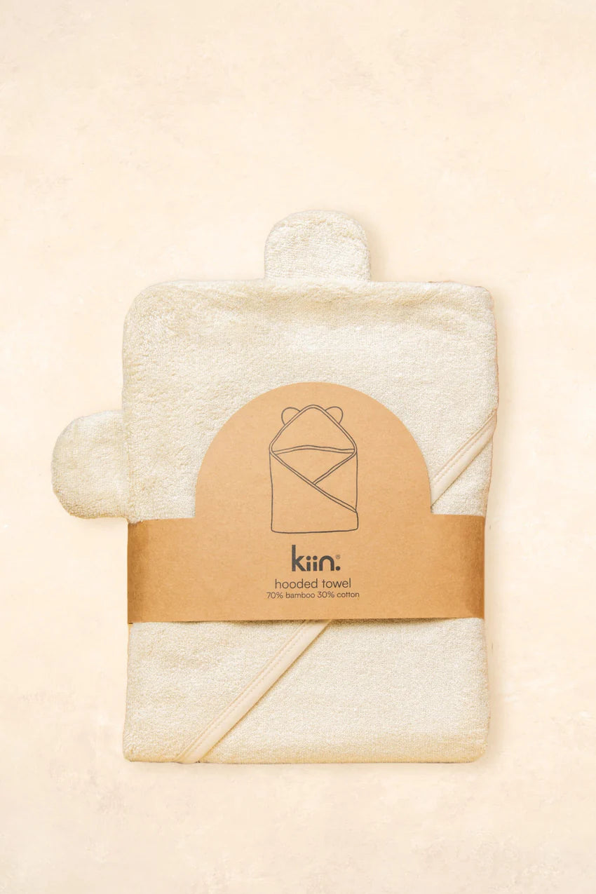 Kiin Hooded Towel Ivory
