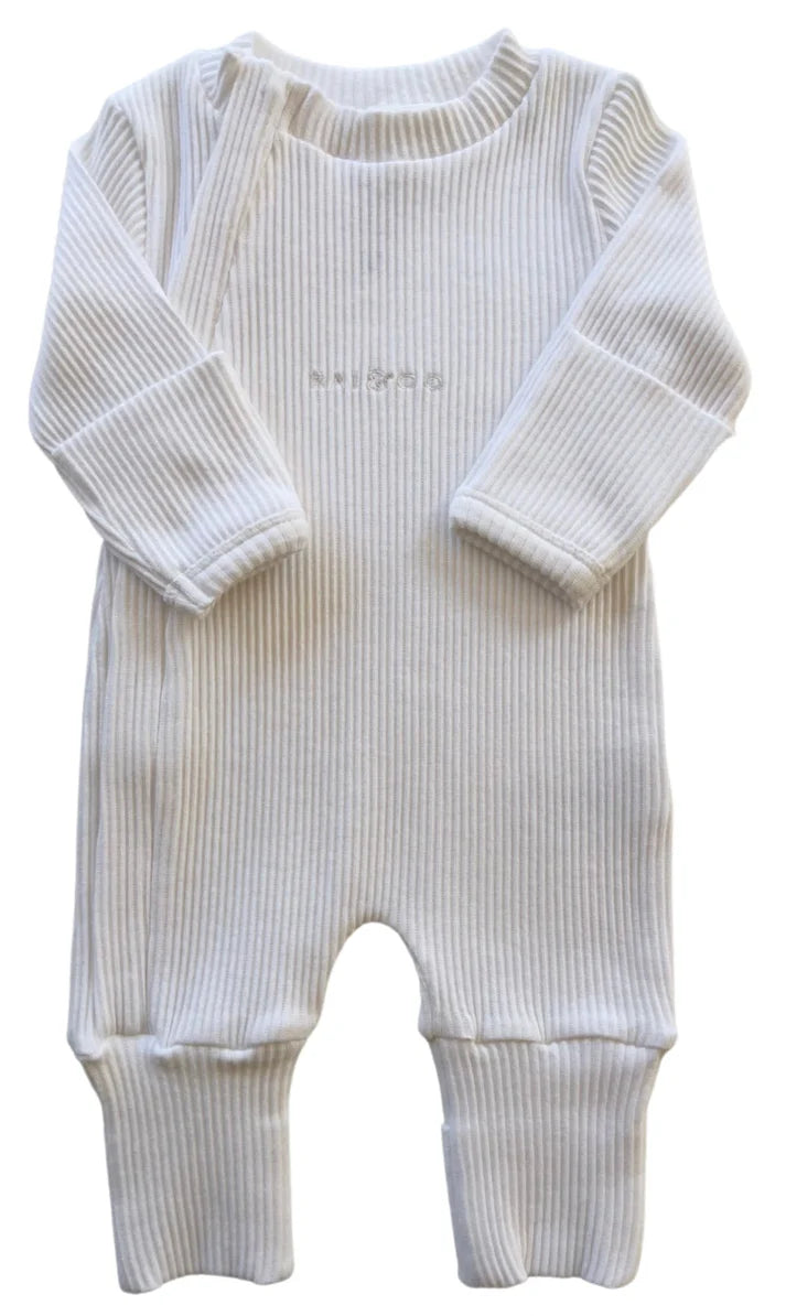Rai & Co Ribbed Onesie White