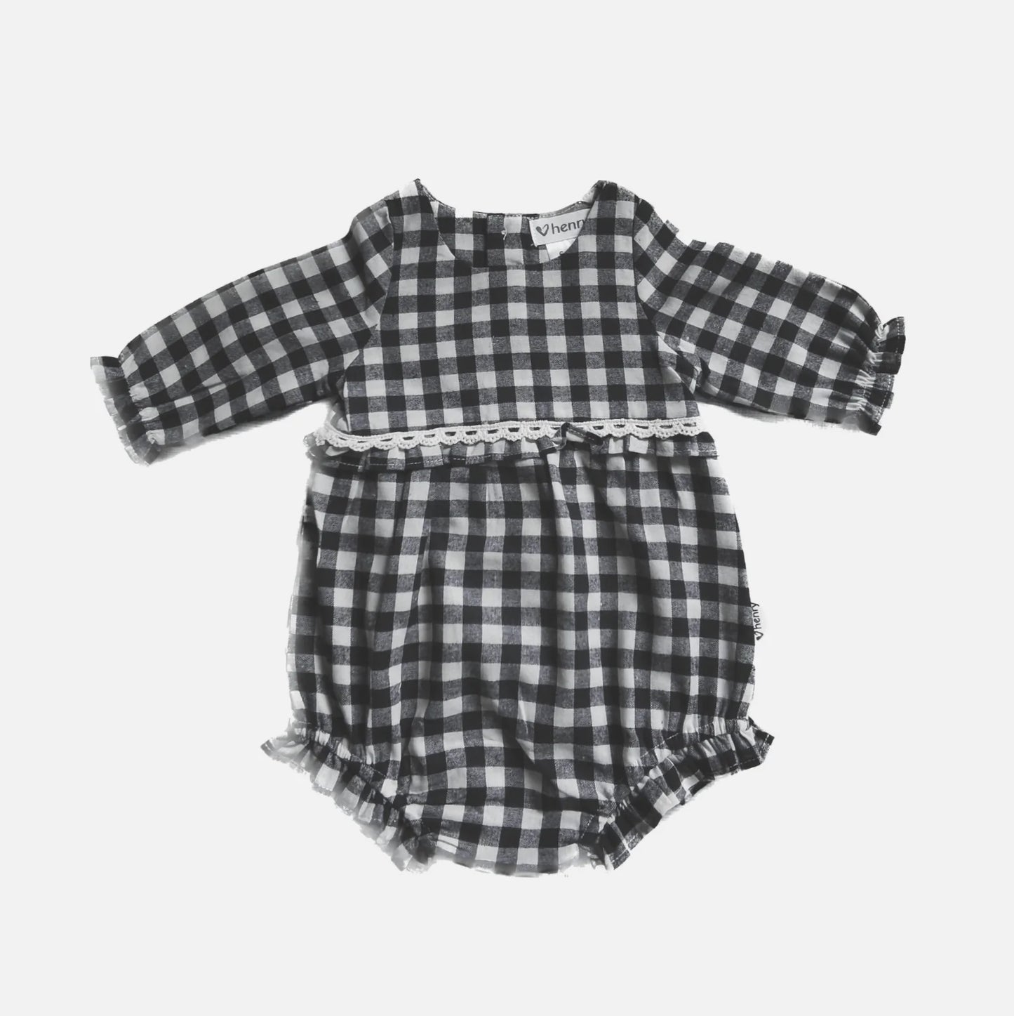 Love Henry Nora Playsuit Black Check