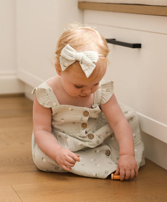 Lummi in Colour Muslin Headband Daisy Green