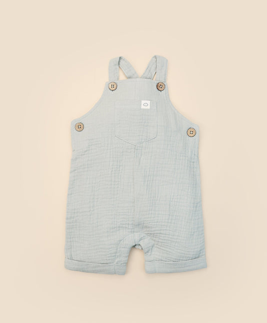 Lummi in Colour Muslin Romper Overall Ice Blue