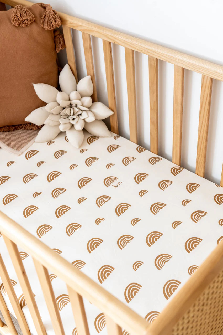 Kiin Organic Cot Sheet Rainbow