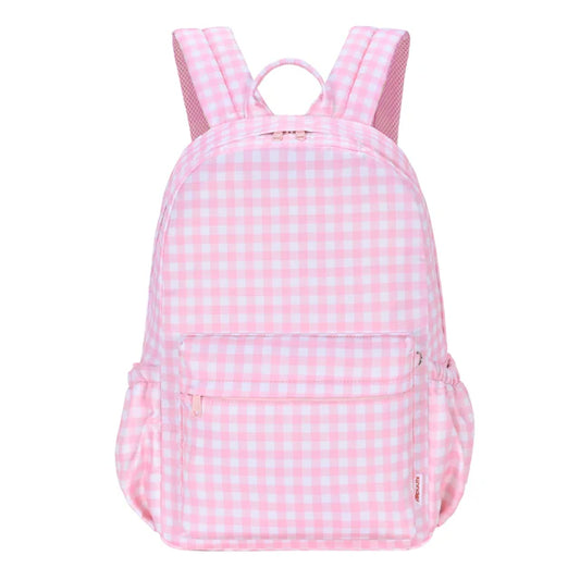Kinnder Pink Gingham Junior Backpack