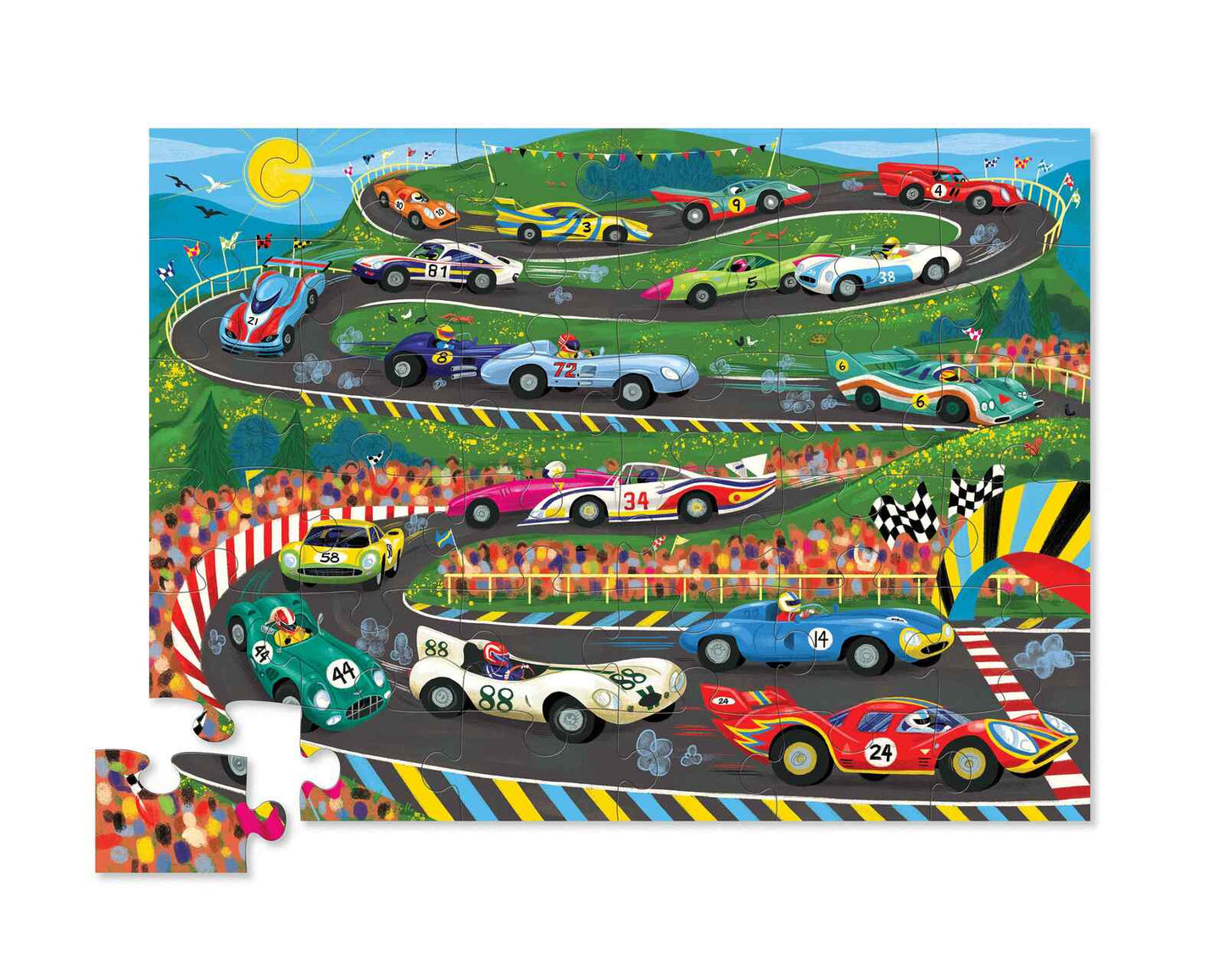 Tiger Tribe Classic Floor Puzzle 36pc Race Day