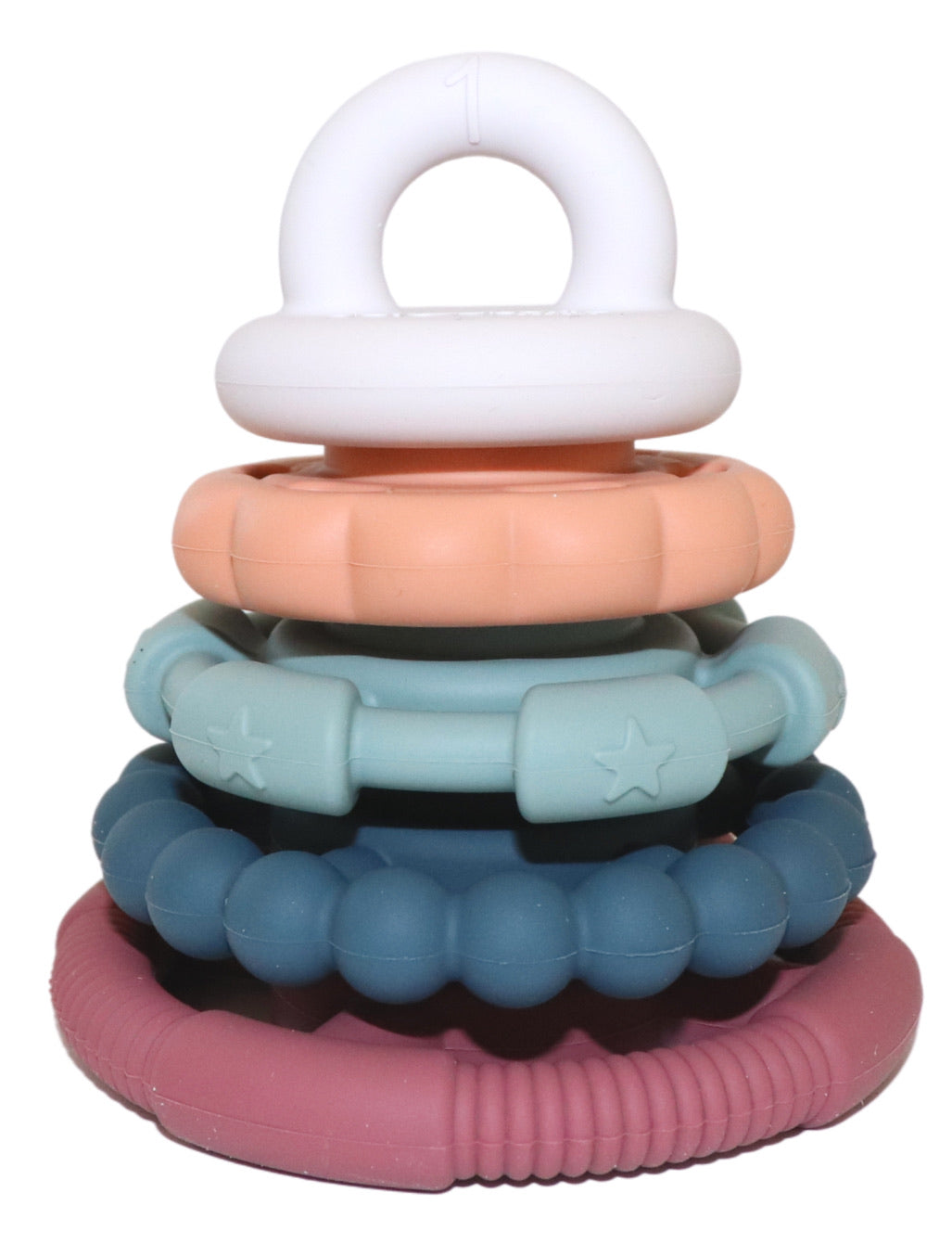 Jellystone Designs Rainbow Stacker and Teething Toy Earth