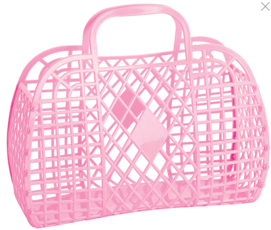 Sun Jellies Retro Basket Pink Large