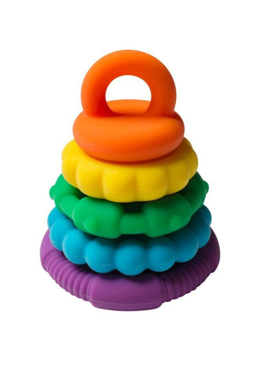 Jellystone Designs Rainbow Stacker and Teether Toy Bright